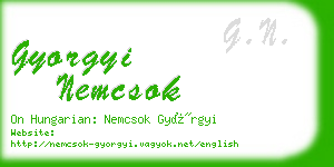 gyorgyi nemcsok business card